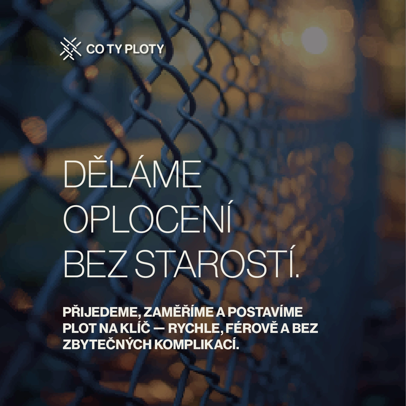Ukázka reklamního banneru Co ty ploty
