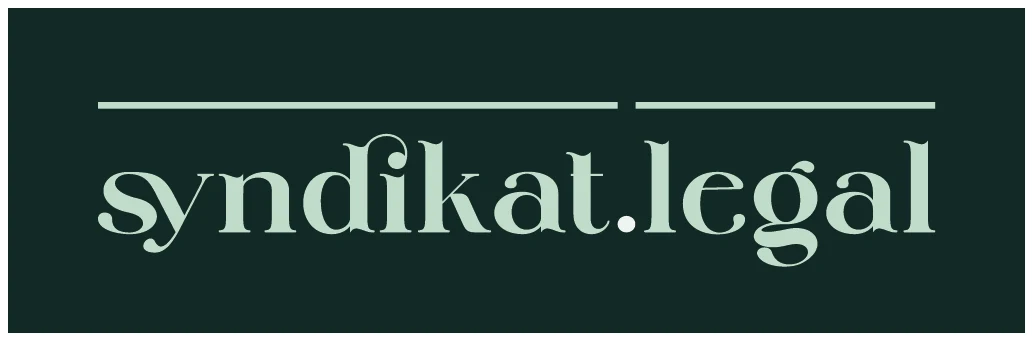 syndikat.legal logo na tmavém podkladu