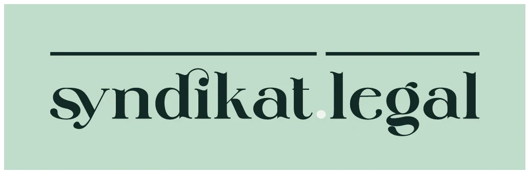 syndikat.legal logo na světle zeleném podkladu